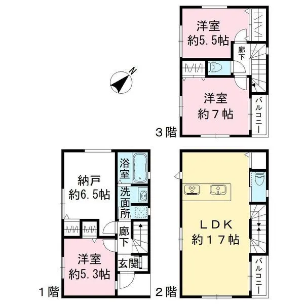 横浜市神奈川区羽沢南１丁目 間取図