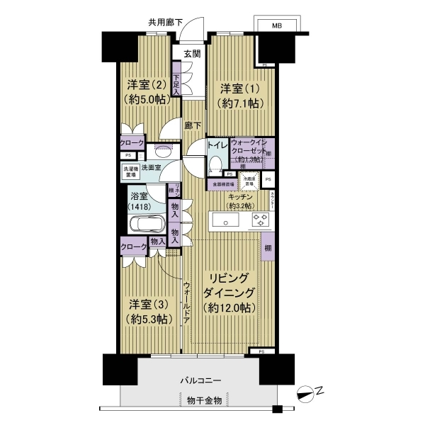 パークホームズ柏たなか 間取図