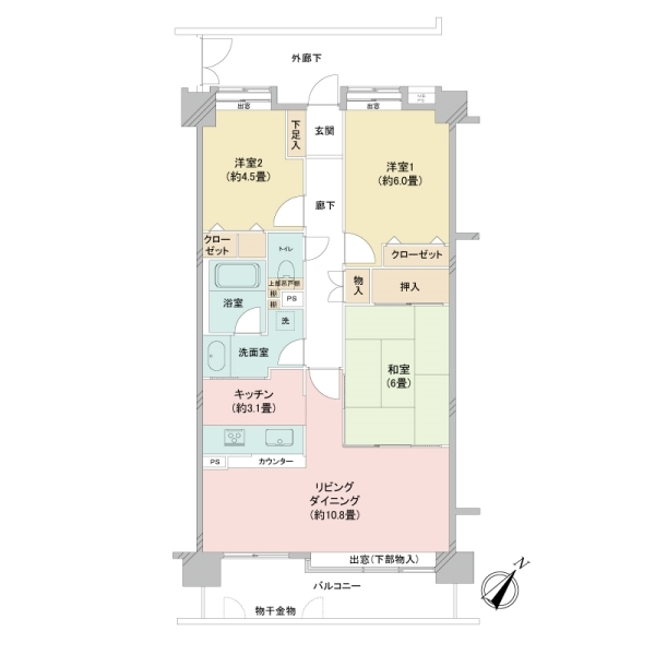 東久留米本町ガーデンハウス 間取図
