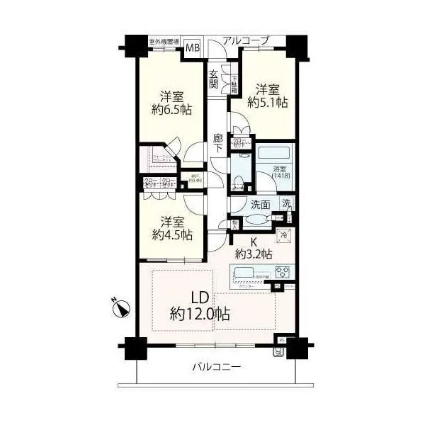 クレヴィア甲子園四番町 間取図