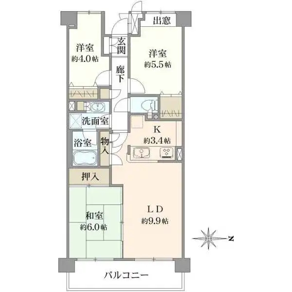 市川大野パークハウス 間取図