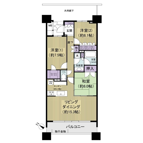 グランスイートブルー　ベイフロントタワー 間取図