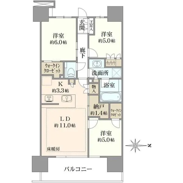 パークホームズ浦和仲町二丁目 間取図