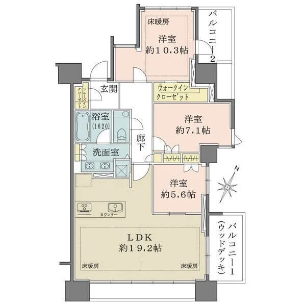 プラウド大阪城 間取図