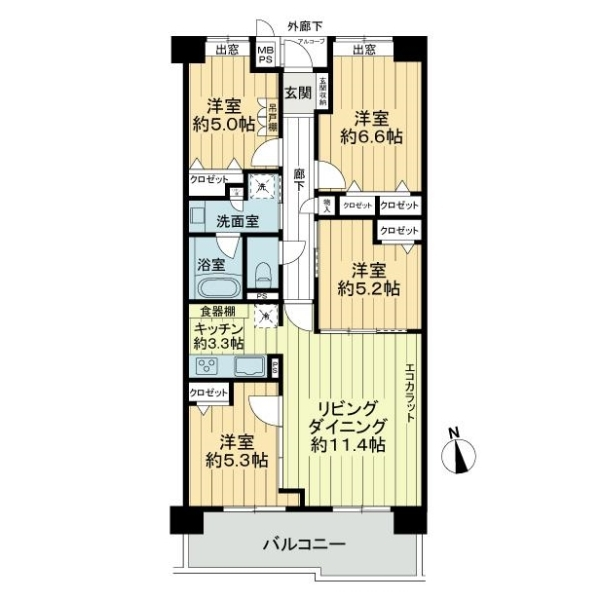 グランディーノ西宮　悠学の邸 間取図