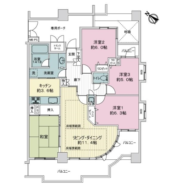 ライオンズガーデンシティ西葛西 間取図
