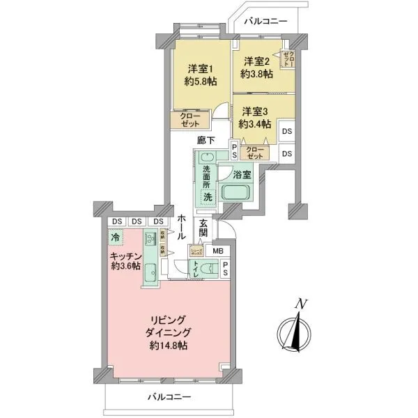 等々力ビューハイツ 間取図