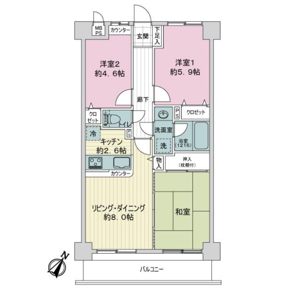 ライオンズヒルズ宮前平 間取図