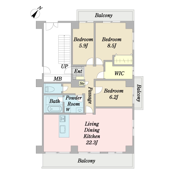 志木ニュータウン中央の森参番街八号棟 間取図