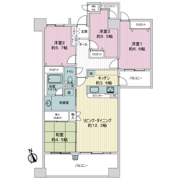 ロイヤルマンション新栄ヴァリエ 間取図