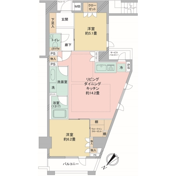 ピアース東京インプレイス 間取図