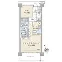 ブリリアシティ三鷹 【間取図】南向き／６２．８８平米／１ＬＤＫ＋ＷＩＣ＋ＳＩＣ＋納戸