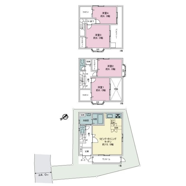 横浜市港北区菊名１丁目 間取図