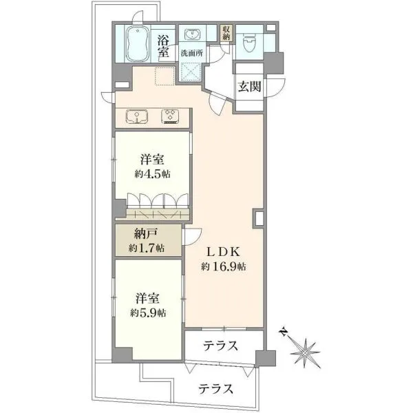 西荻ヒルズクレアヴィータ 間取図