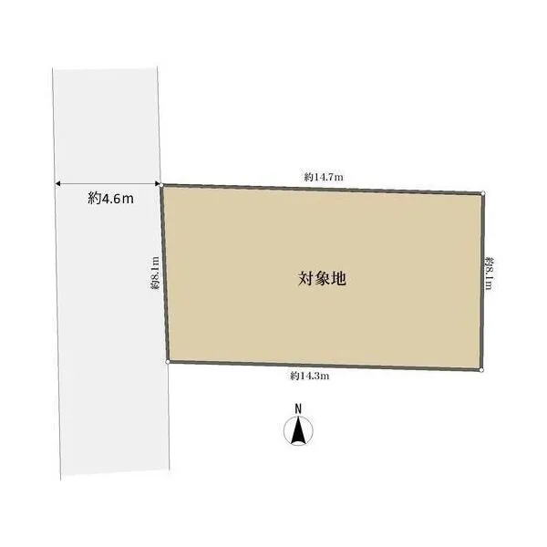 八尾市刑部２丁目 区画図です。