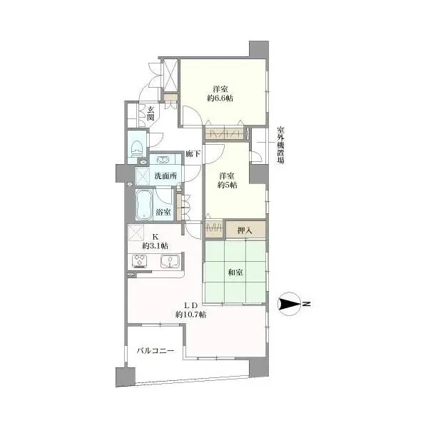 藤和シティホームズ堺町通 間取図