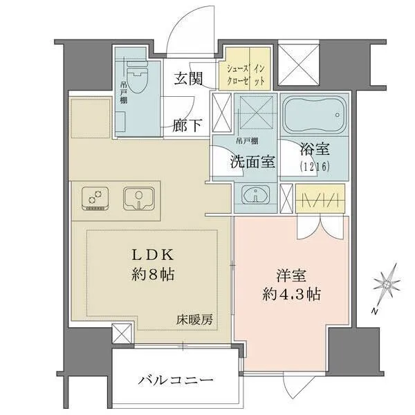 ピアース大井仙台坂 LDKと洋室は引き戸で仕切られており、暮らしに応じて活用できます。玄関にシューズインクローゼット有。