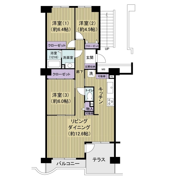 パークフィールドみさと二街区一号館 間取図