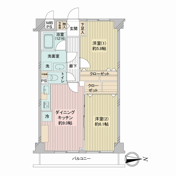 シティハイツ大山 間取図