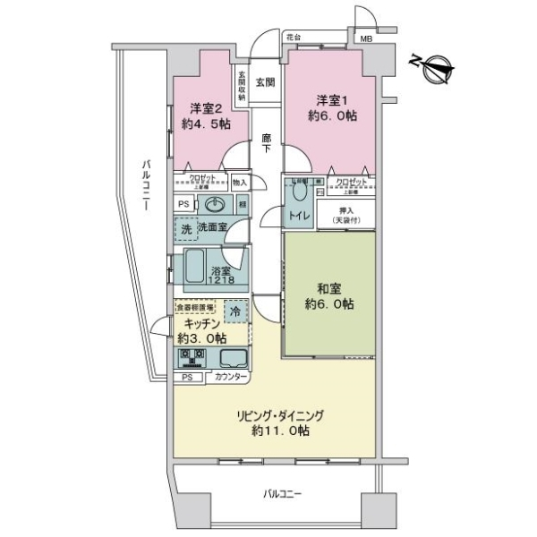 ダイアパレス小岩 間取図