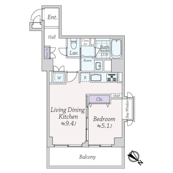 ワコー月島マンション 間取図