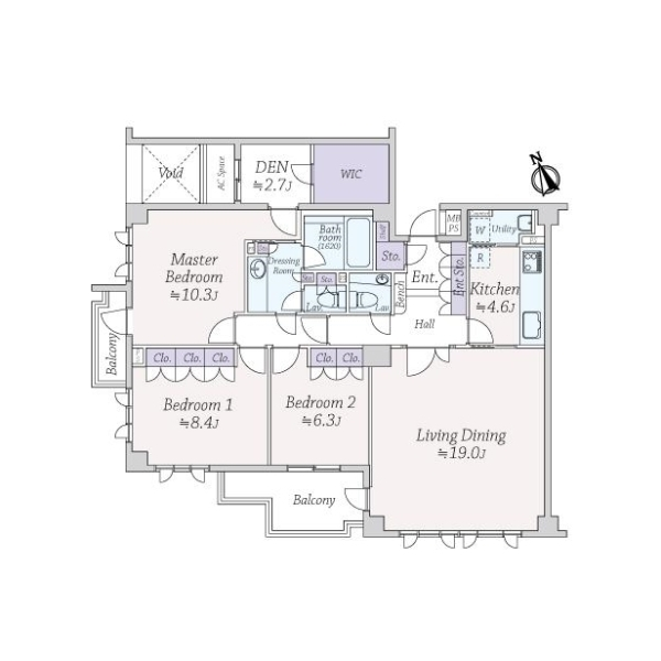 ライオンズマンション荻窪グランフォート 間取図