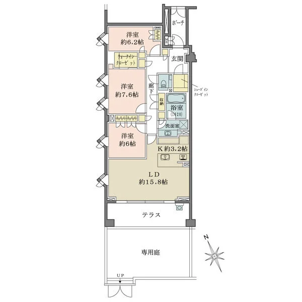 井の頭公園パークハウス　吉祥寺南町 間取図