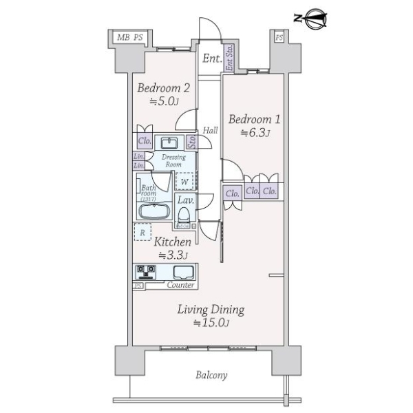 ライオンズ茅ヶ崎ザ・アイランズＩ街区 間取図