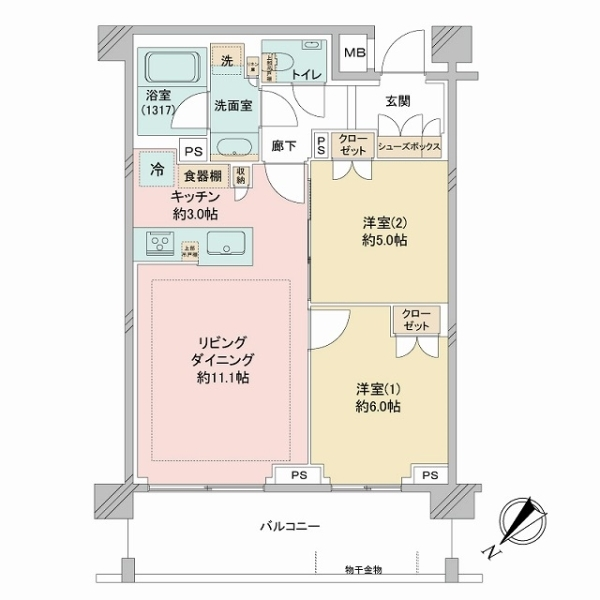 サンメゾン平塚代官町 間取図