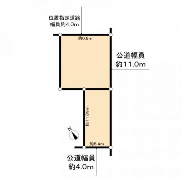 高石市綾園3丁目 土地面積約37.02坪。3方向角地