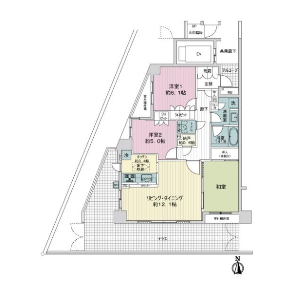 プラウド府中の森公園 間取図