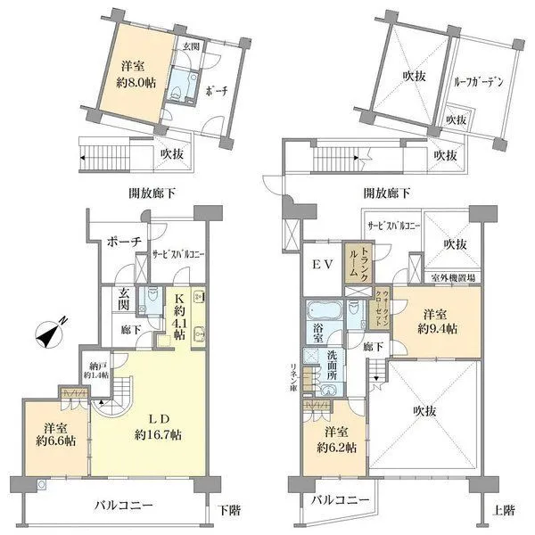 パティオス・グランエクシア３番館 間取図