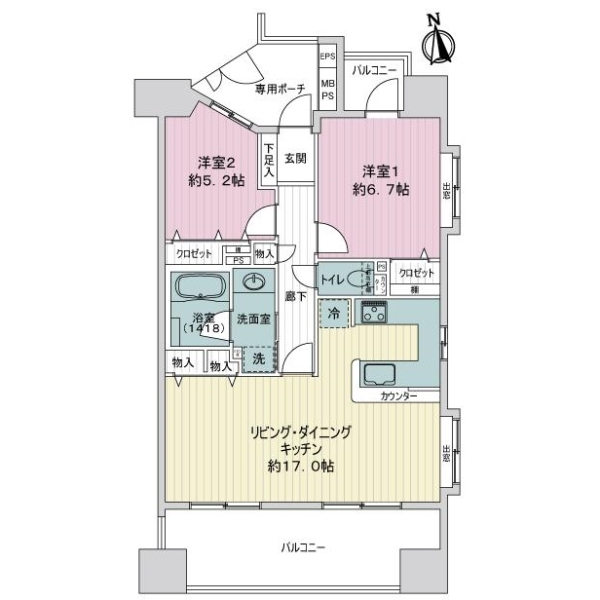 ライオンズステーションプラザ溝の口セントラルアベニュー 間取図