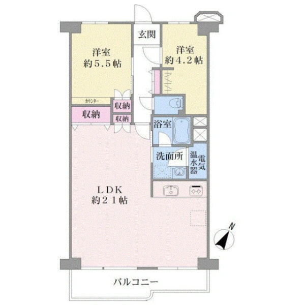 日商岩井第二鶴見マンション 間取図