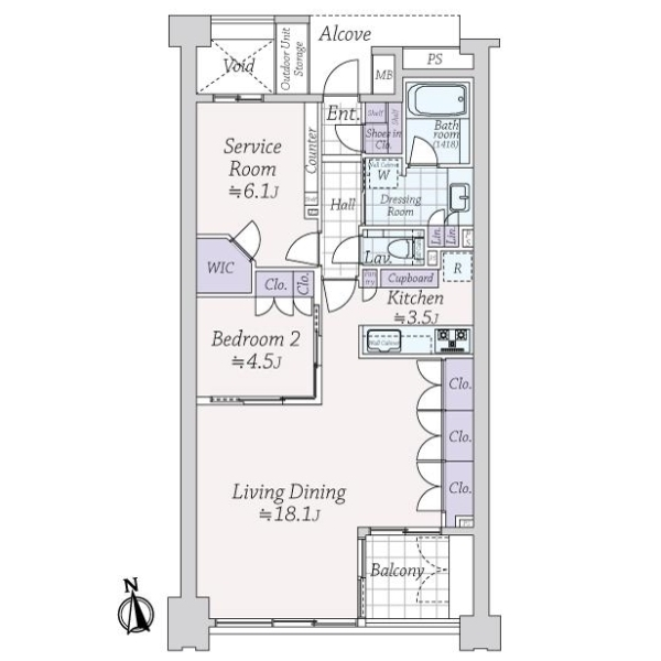 ライオンズ外苑の杜 間取図