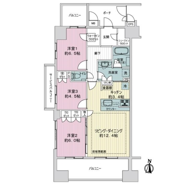 アピス川口幸町フィティア 間取図