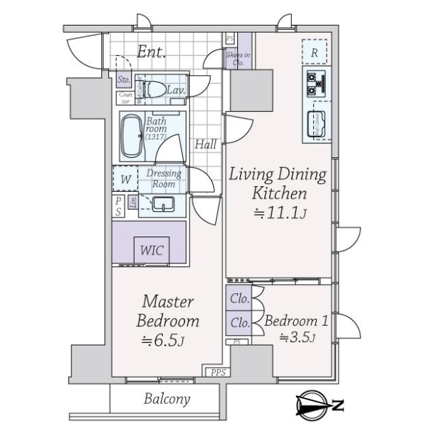 ピアース新宿三丁目 間取図
