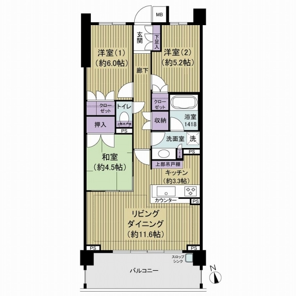 アデニウムコート木場 間取図