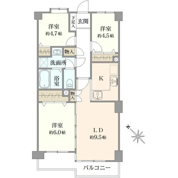 藤和上永谷ハイタウン 間取図