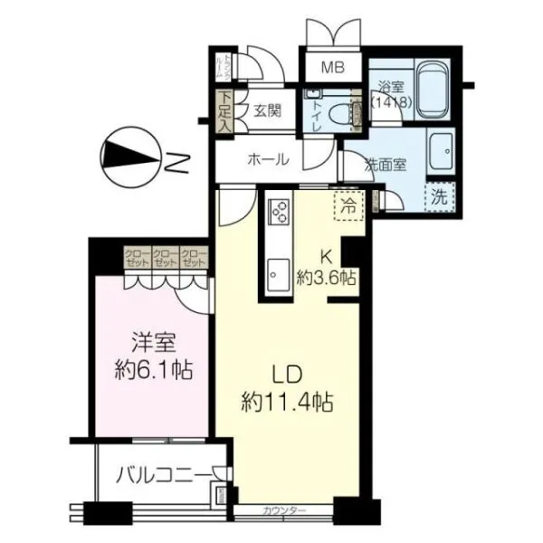 ディーグラフォート大阪N.Y.タワーHIGOBASHI 間取り図