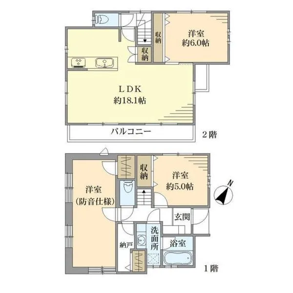 練馬区桜台５丁目 間取図