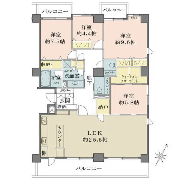 鎌倉雪ノ下ガーデンフラッツ 間取図