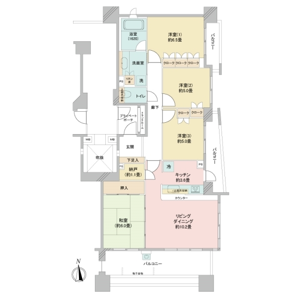グレーシアシティ横濱いずみ中央フロントコート 間取図