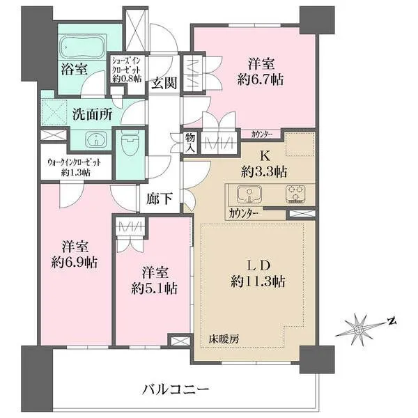 ザ・パークハウス板橋大山大楠ノ杜 間取図