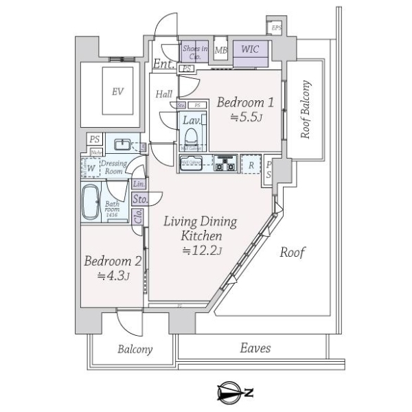 クレヴィア小石川後楽園 間取図