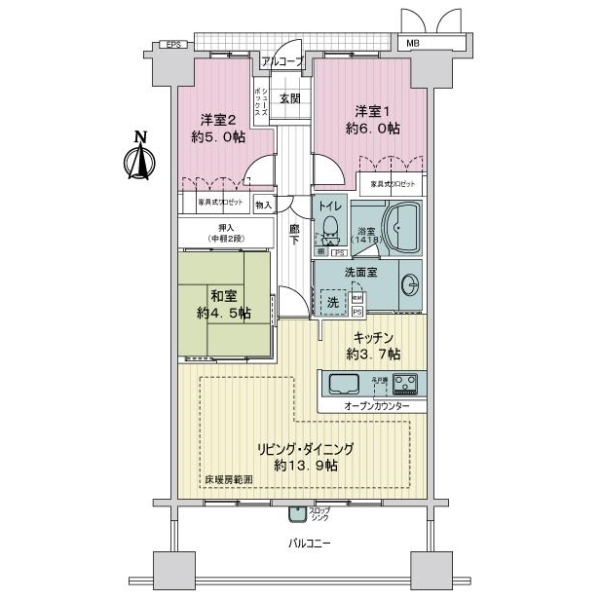 サーパス浅間町 間取図