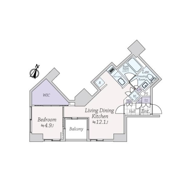 ベルドゥムール東京八丁堀 間取図
