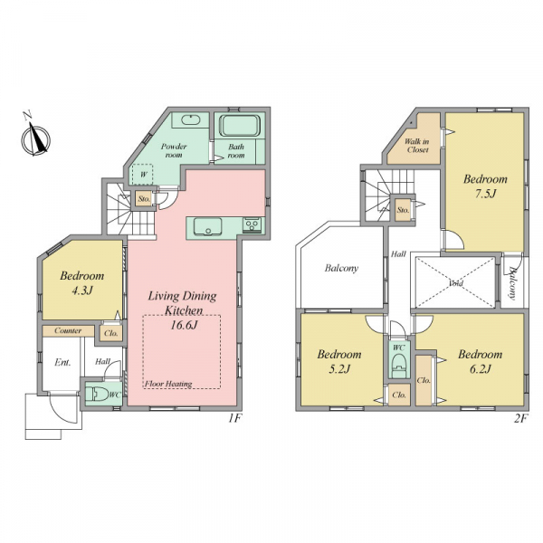 稲城市大丸 間取図