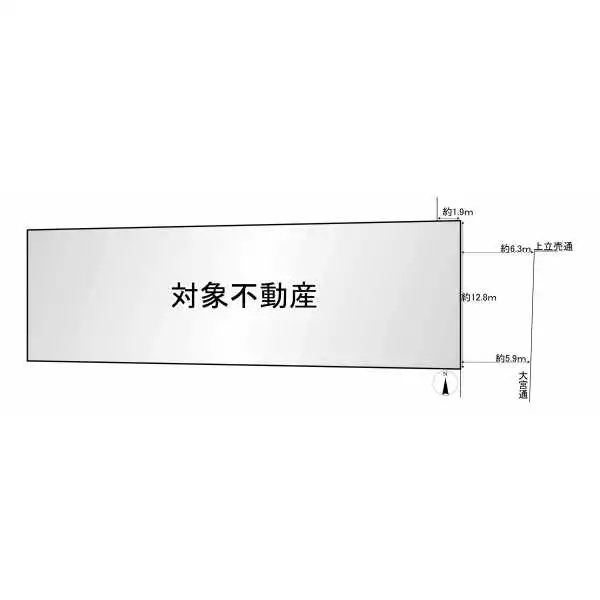 京都市上京区大宮通上立売下る芝大宮町 間取図