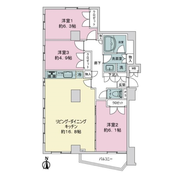 アーバンキャッスル江戸川駅前 間取図